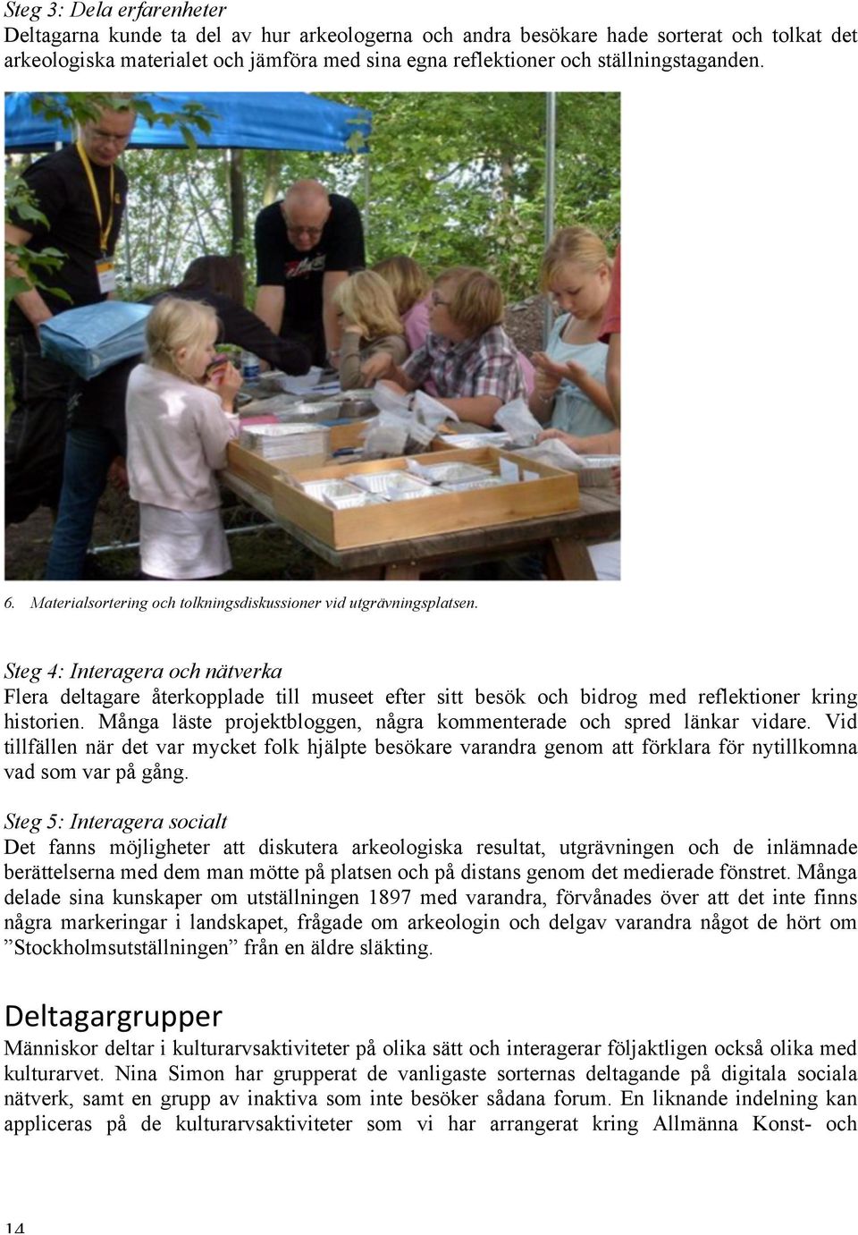 Steg 4: Interagera och nätverka Flera deltagare återkopplade till museet efter sitt besök och bidrog med reflektioner kring historien.