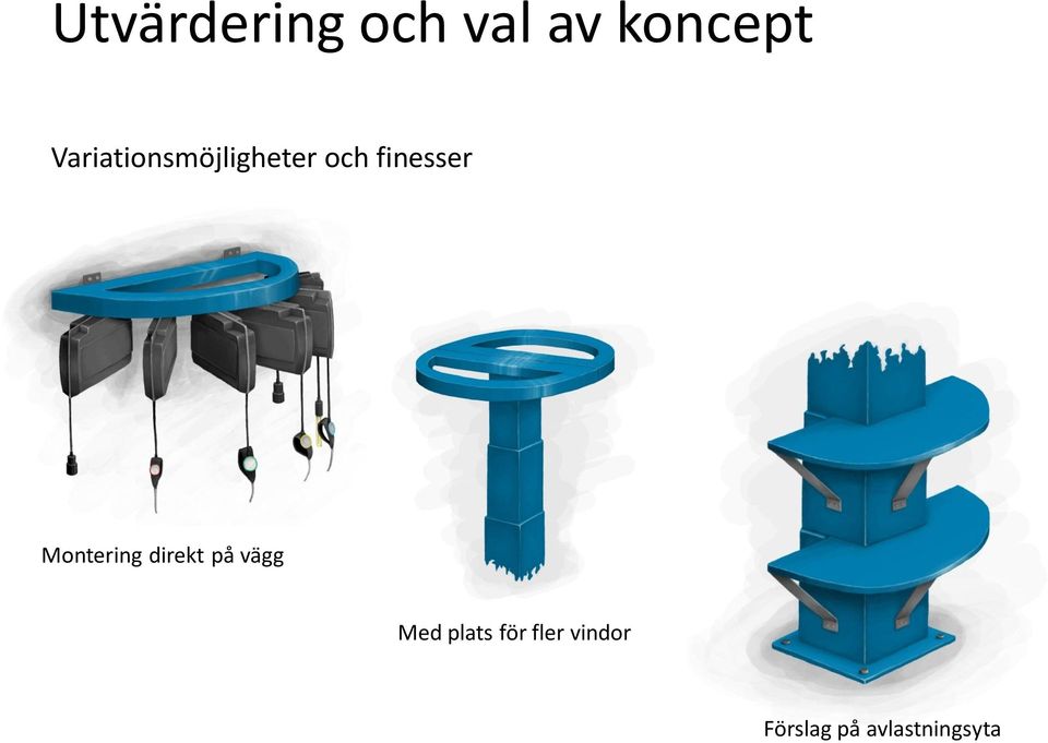 Montering direkt på vägg Med plats