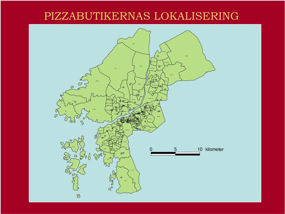 Björkekär Heden Överås Haga Vasastaden Masthugget Kärralund Stigberget Olivedal Lor ensberg Majorna Landala Annedal Johanneberg Skår Kungsladugård Krokslätt Sanna Guldheden Hagen Änggården Kallebäck