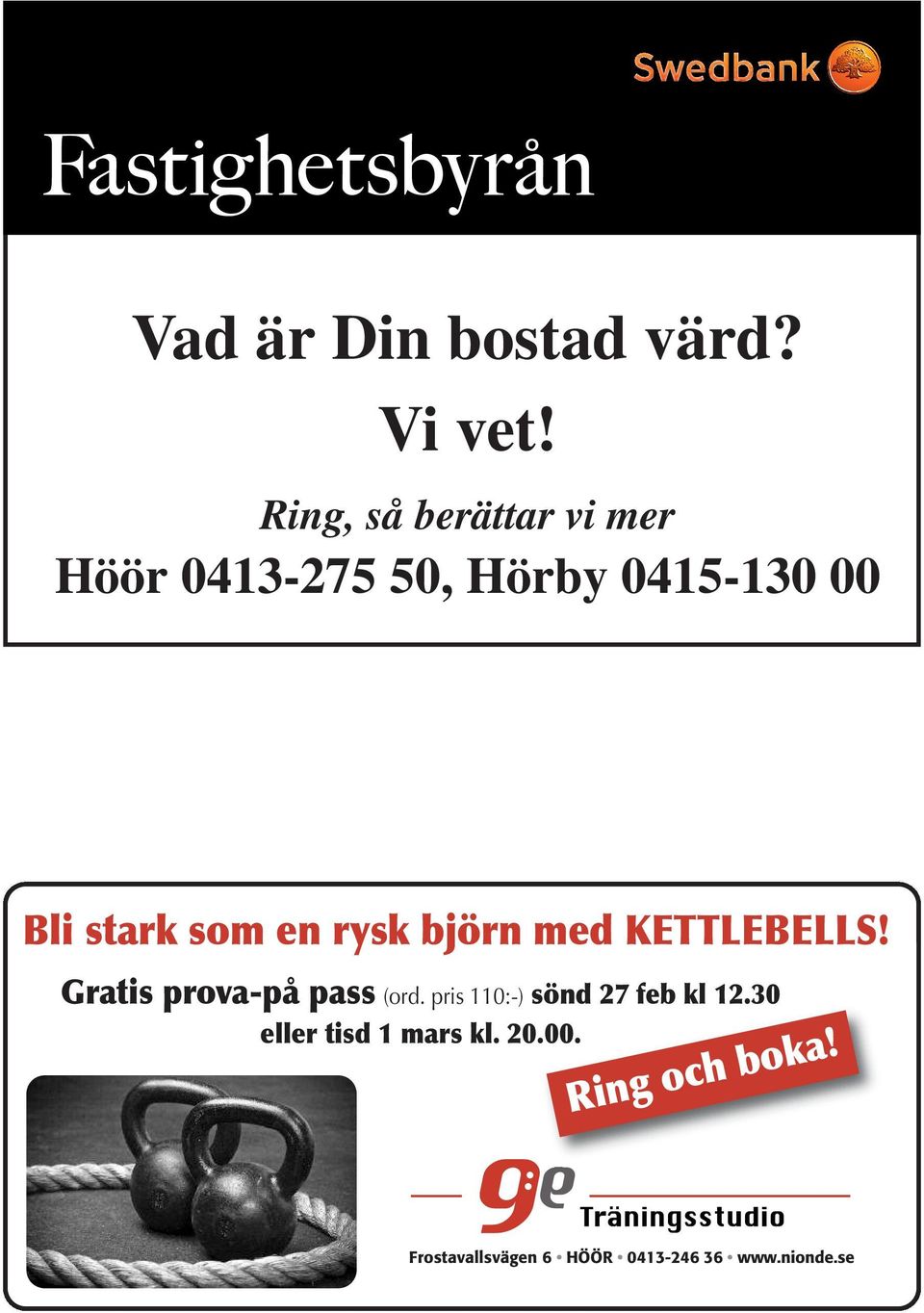 resultatet räknas! Bli stark som en rysk björn med KETTLEBELLS!