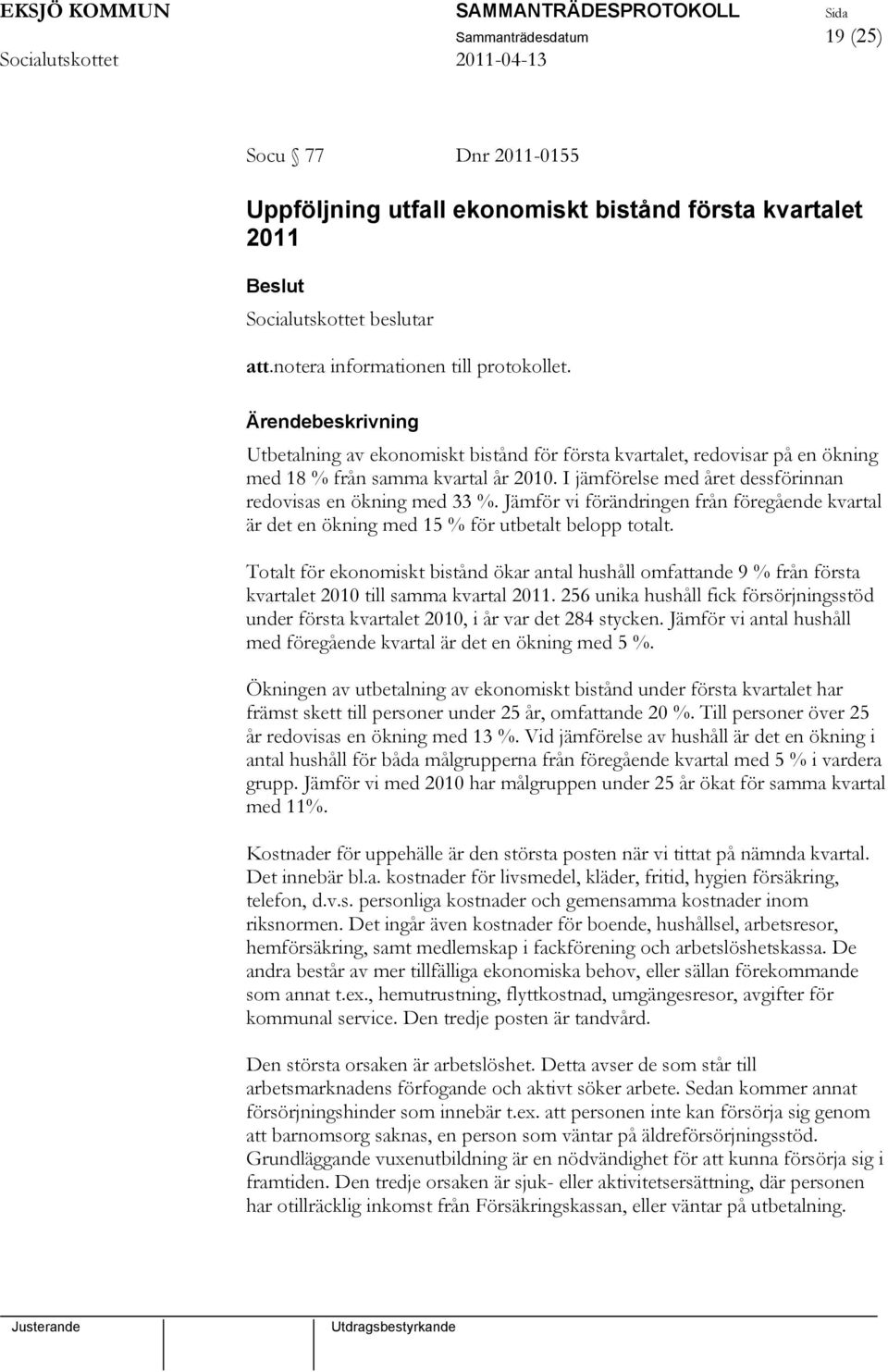 Jämför vi förändringen från föregående kvartal är det en ökning med 15 % för utbetalt belopp totalt.