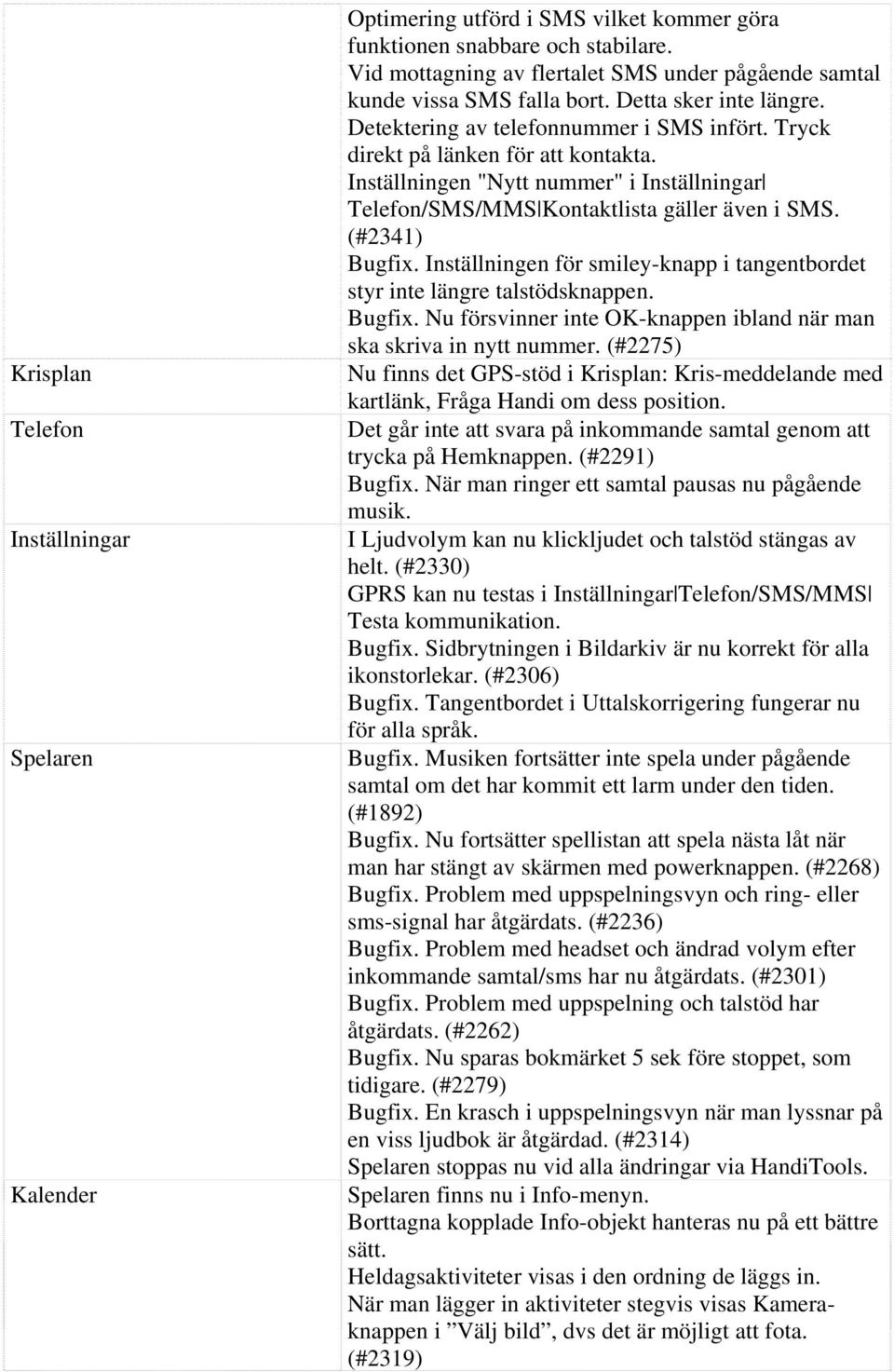 (#2341) Bugfix. Inställningen för smiley-knapp i tangentbordet styr inte längre talstödsknappen. Bugfix. Nu försvinner inte OK-knappen ibland när man ska skriva in nytt nummer.