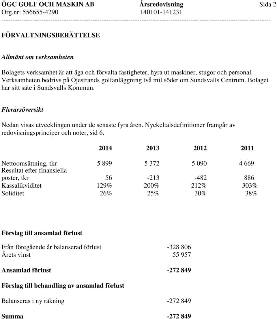 Nyckeltalsdefinitioner framgår av redovisningsprinciper och noter, sid 6.