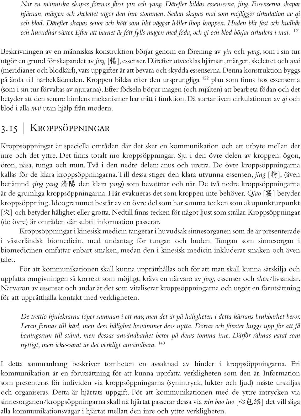 Efter att barnet är fött fylls magen med föda, och qi och blod börjar cirkulera i mai.