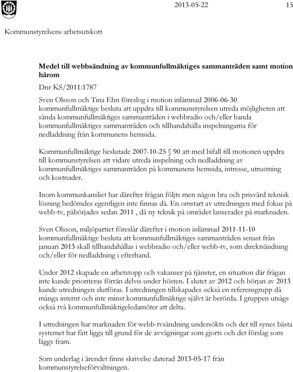 kommunens hemsida.