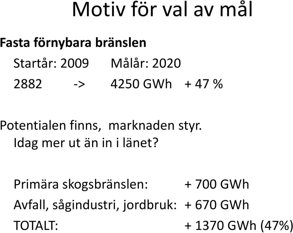 marknaden styr. Idag mer ut än in i länet?