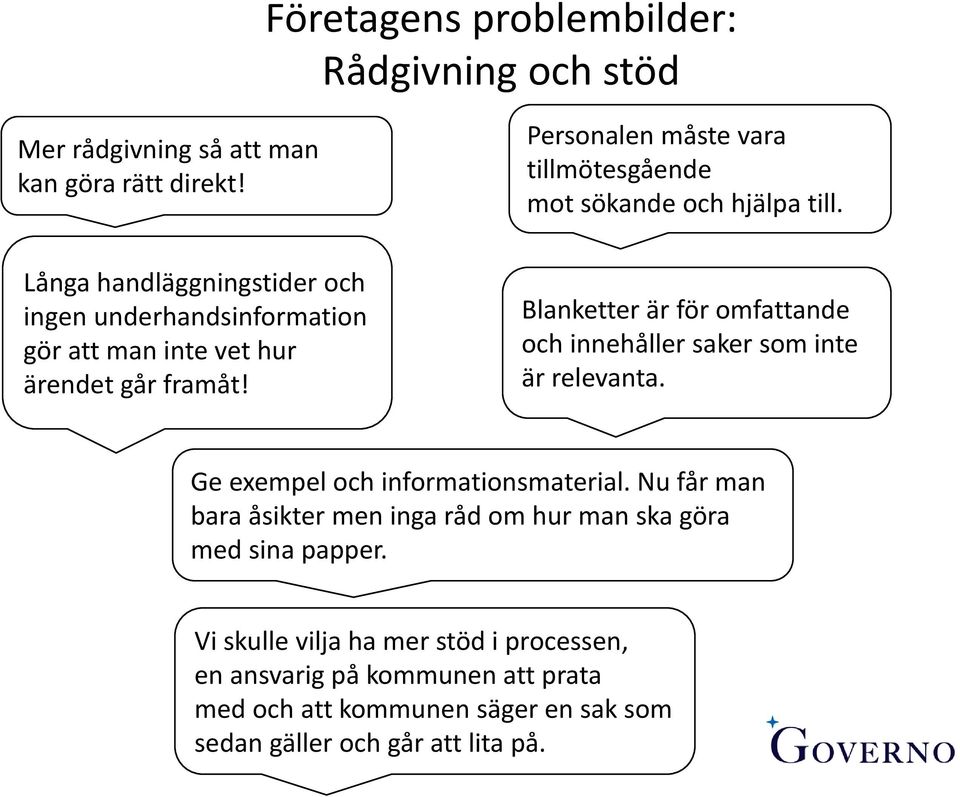 Långa handläggningstider och ingen underhandsinformation gör att man inte vet hur ärendet går framåt!