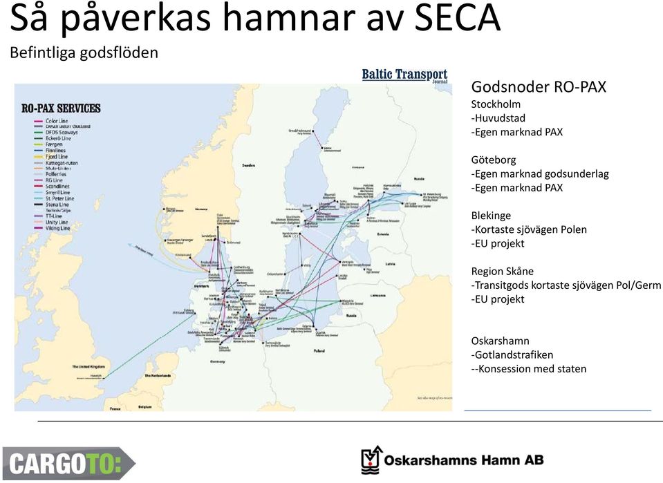 -Kortaste sjövägen Polen -EU projekt Region Skåne -Transitgods kortaste