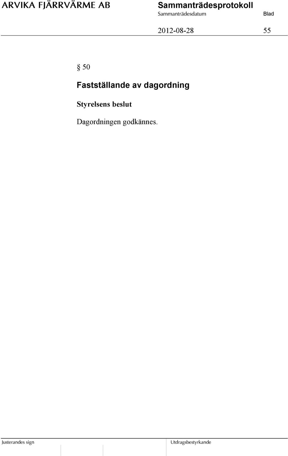 dagordning
