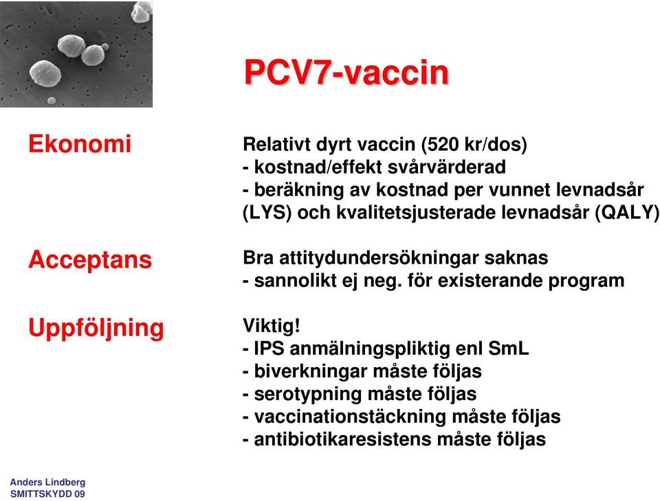 attitydundersökningar saknas - sannolikt ej neg. för existerande program Viktig!