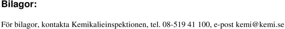 Kemikalieinspektionen,
