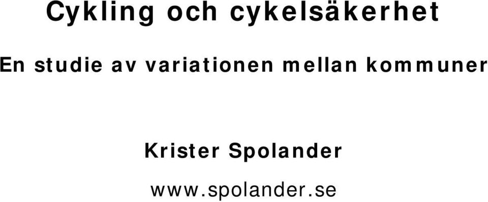 mellan kommuner Krister