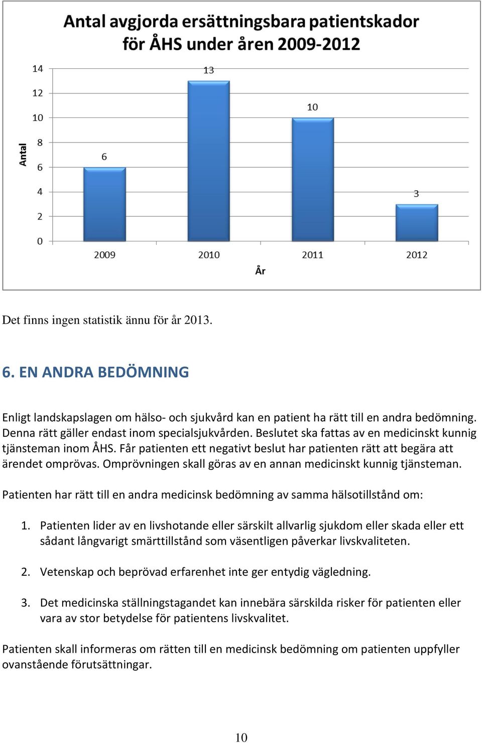 Omprövningen skall göras av en annan medicinskt kunnig tjänsteman. Patienten har rätt till en andra medicinsk bedömning av samma hälsotillstånd om: 1.