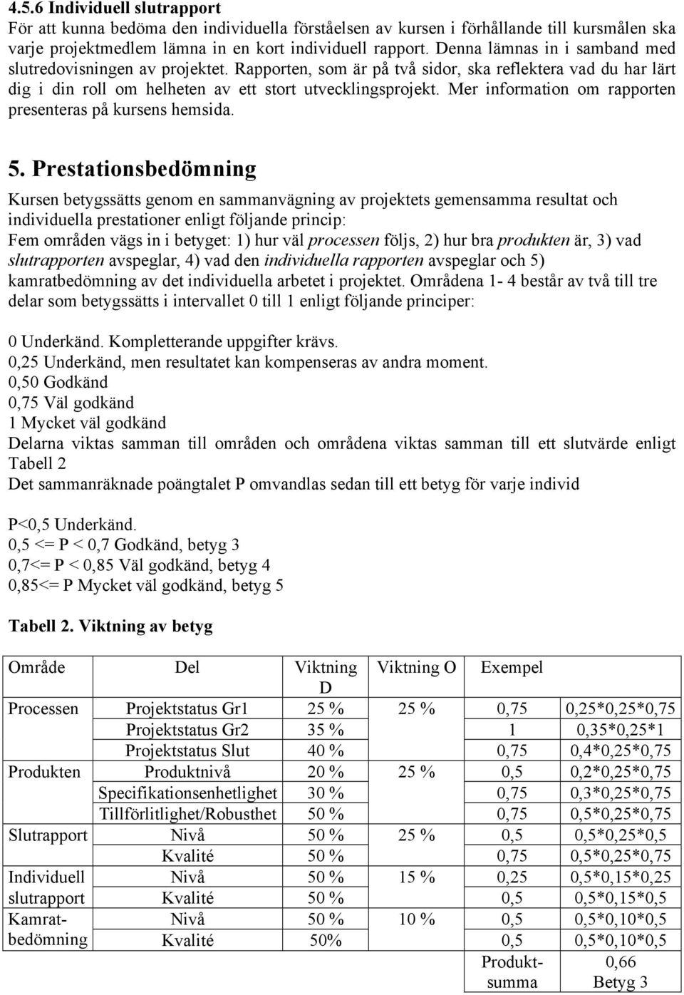 Mer information om rapporten presenteras på kursens hemsida. 5.