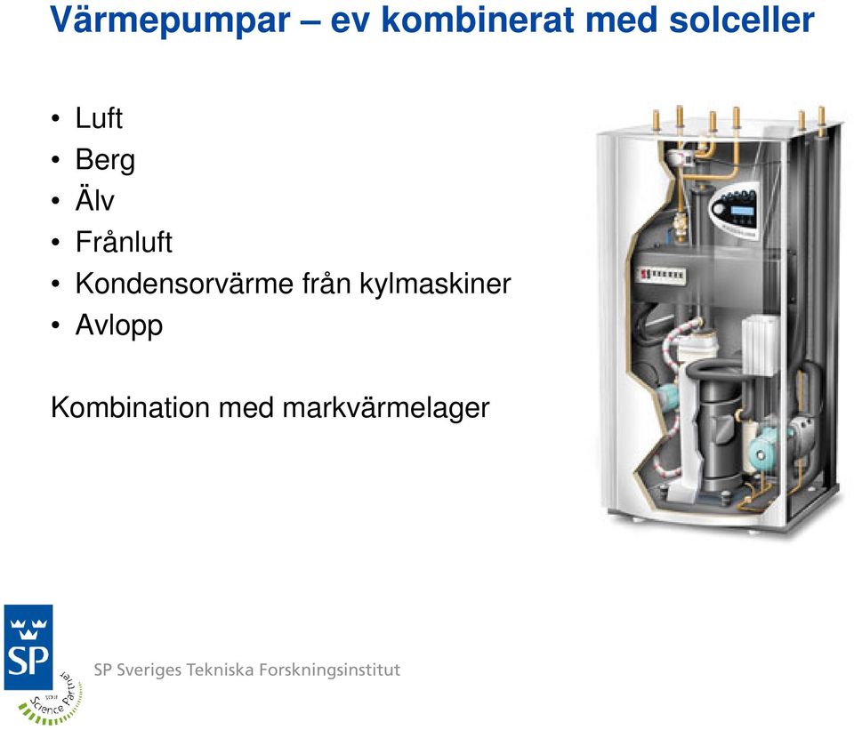 Kondensorvärme från kylmaskiner