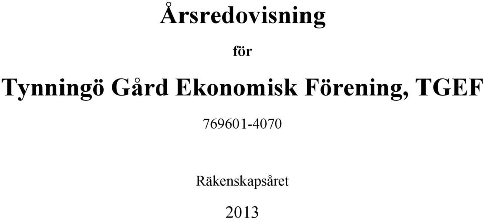 Ekonomisk Förening,