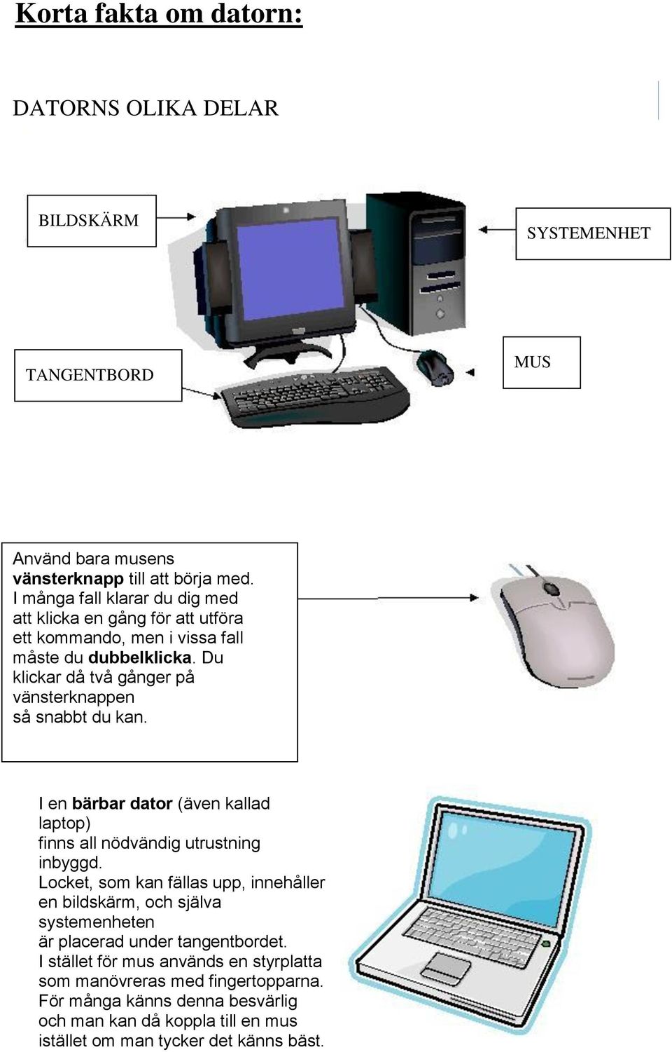 Grundläggande datorkunskap. Kom igång med dator - PDF Gratis nedladdning