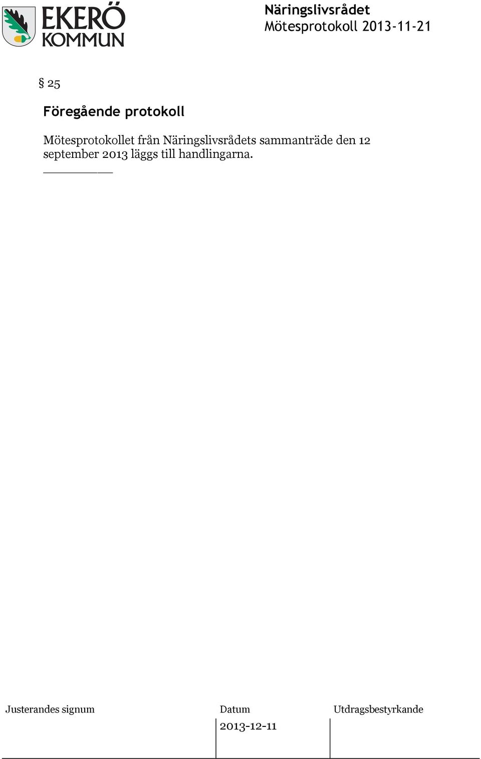Näringslivsrådets sammanträde