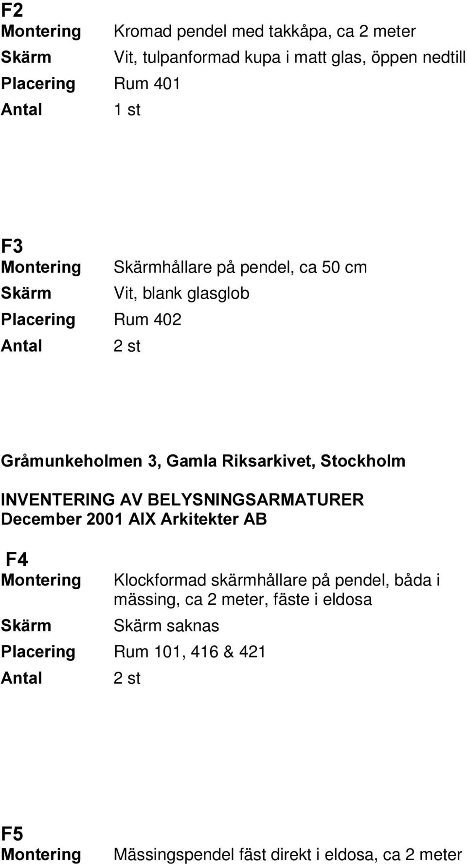 *UnPXQNHKROPHQ*DPOD5LNVDUNLYHW6WRFNKROP,19(17(5,1*$9%(/<61,1*6$50$785(5 'HFHPEHU$,;$UNLWHNWHU$% ) Klockformad