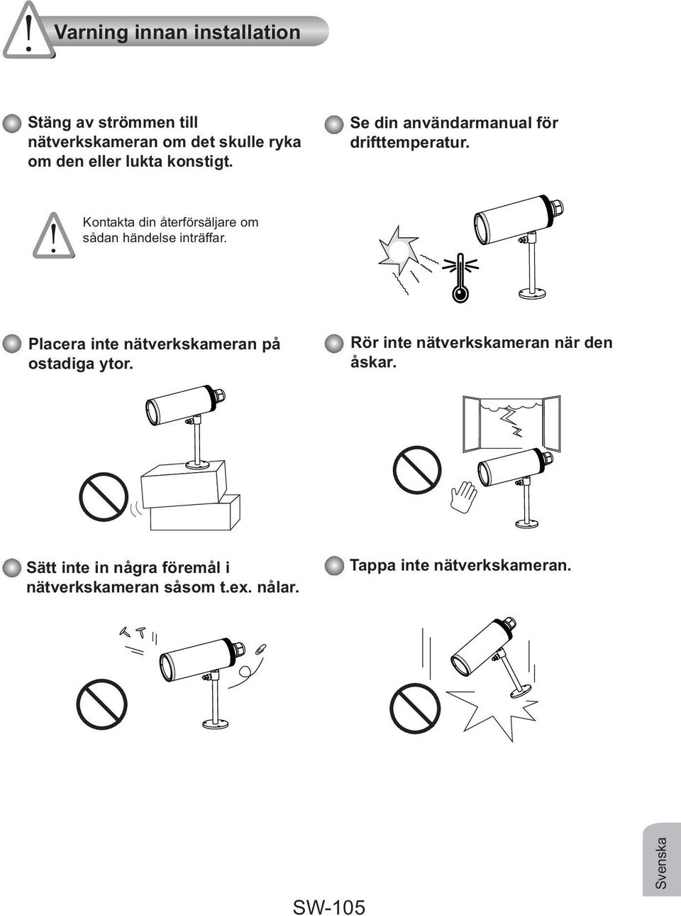 Kontakta din återförsäljare om sådan händelse inträffar.