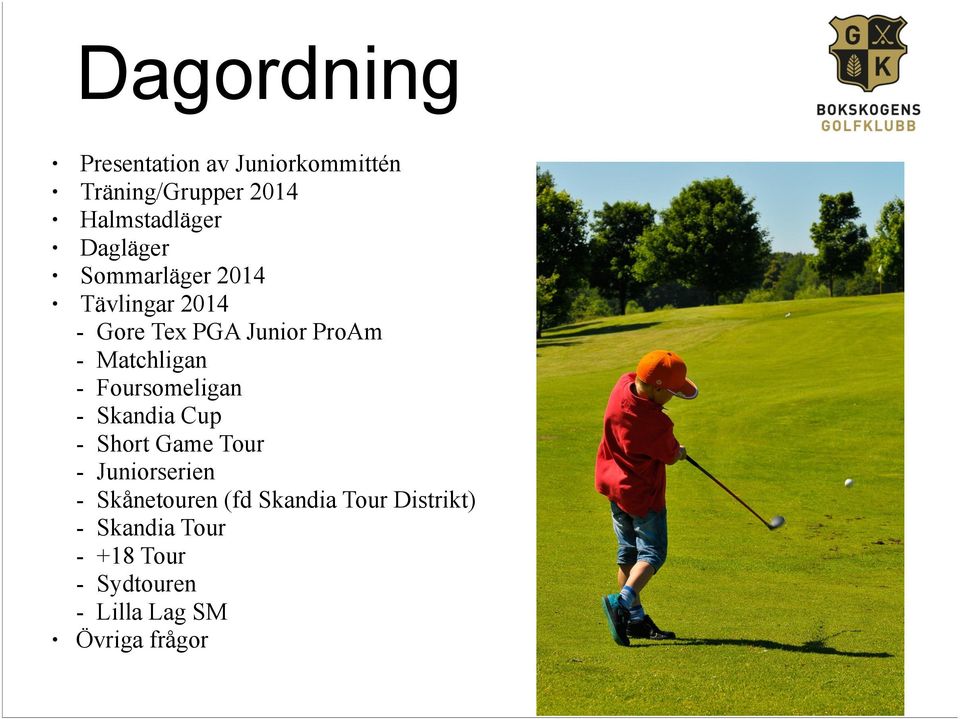 - Foursomeligan - Skandia Cup - Short Game Tour - Juniorserien - Skånetouren (fd