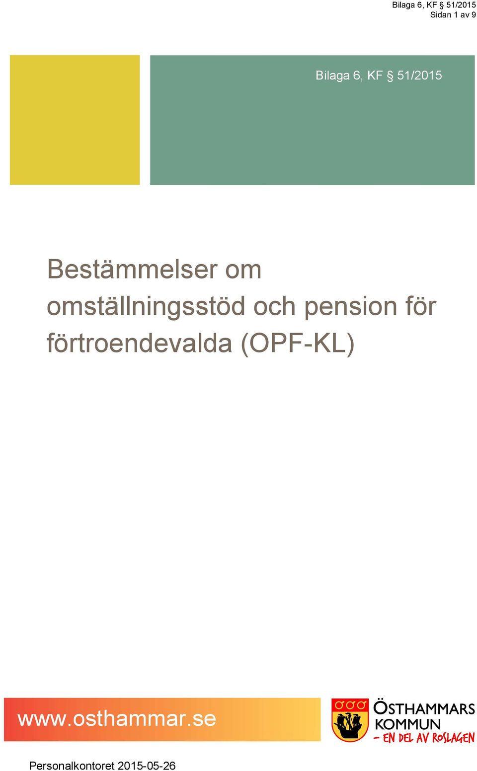 pension för förtroendevalda (OPF-KL)