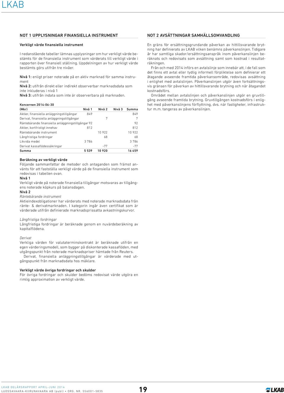 Tidigare år har samtliga skador/ersättningsanspråk inom påverkanslinjen beräknats och redovisats som avsättning samt som kostnad i resultaträkningen.
