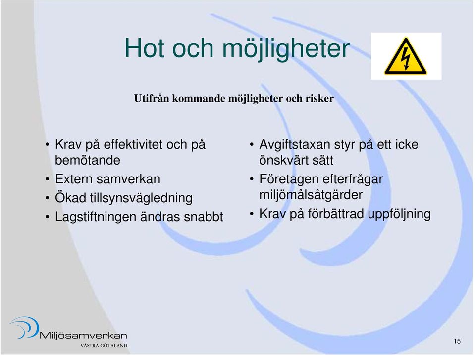 Lagstiftningen ändras snabbt Avgiftstaxan styr på ett icke önskvärt