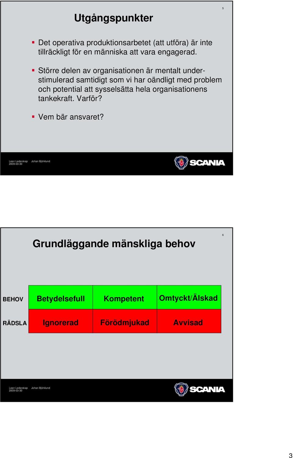 med problem och potential att sysselsätta hela organisationens tankekraft Varför? Vem bär ansvaret?