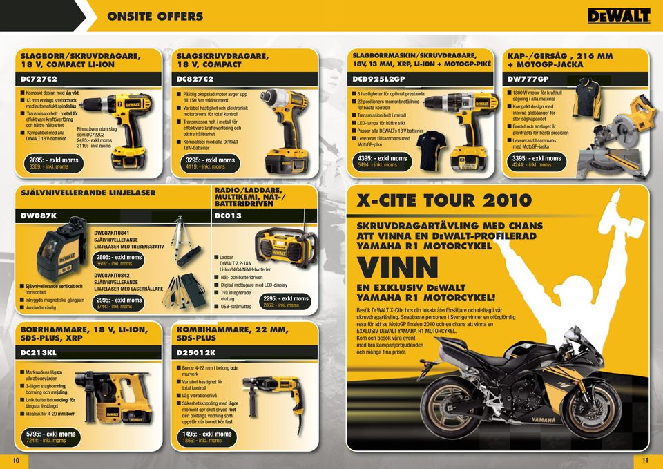 utan slag Kompatibel med alla som DC722C2 DEWALT 18 V-batterier 2495:- exkl moms 3119:- inkl moms 3 hastigheter för optimal prestanda Pålitlig okapslad motor avger upp till 150 Nm vridmoment 22