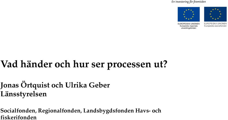 Länsstyrelsen Socialfonden,