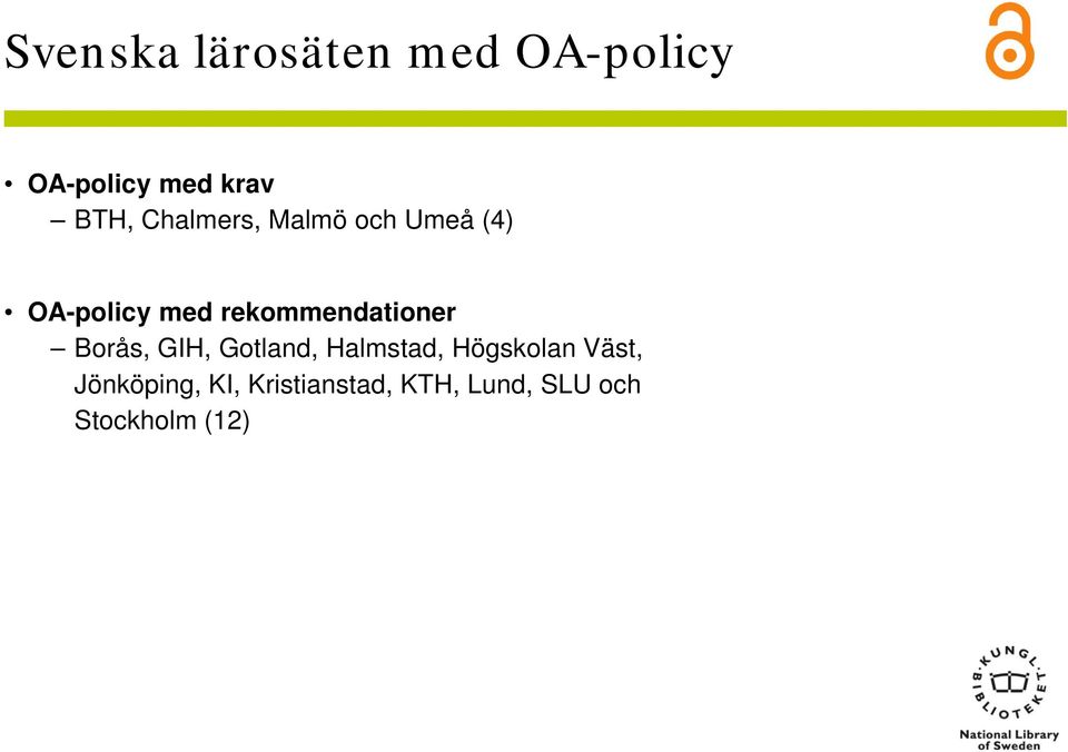 rekommendationer Borås, GIH, Gotland, Halmstad,