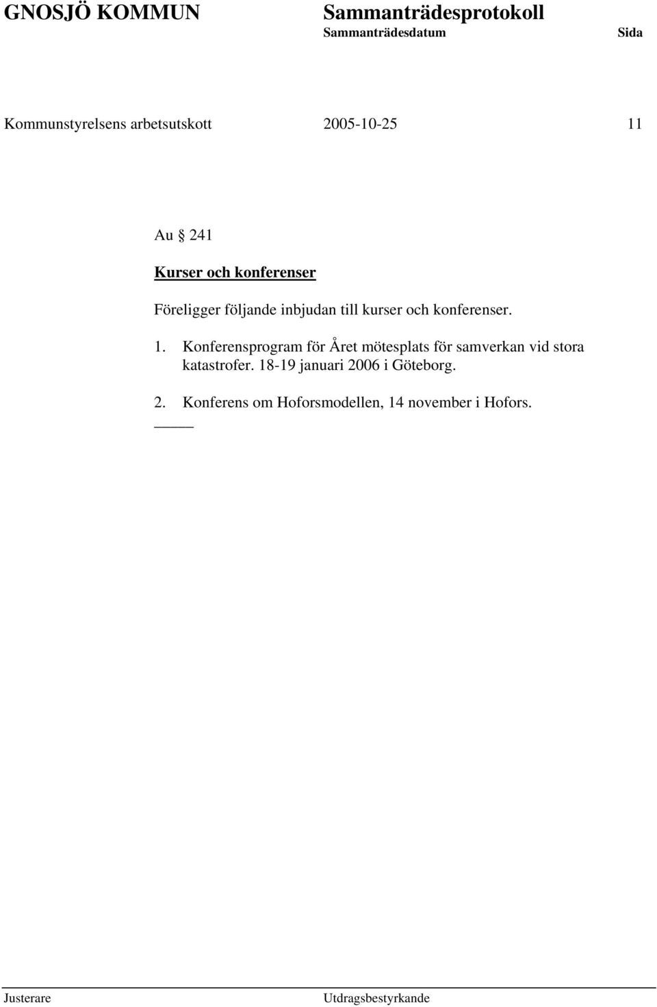 Konferensprogram för Året mötesplats för samverkan vid stora katastrofer.
