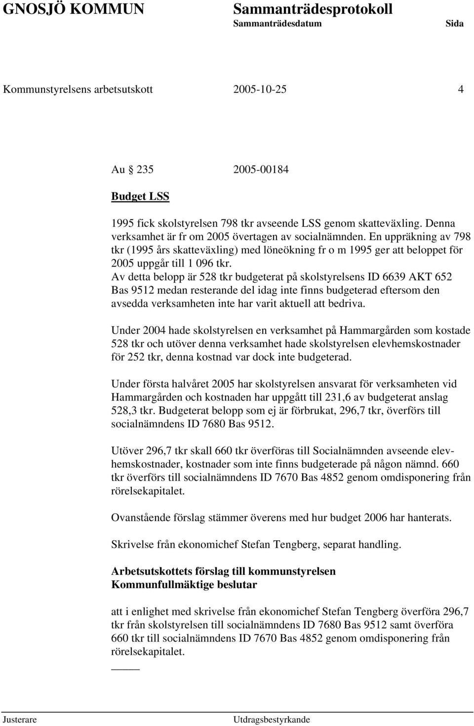Av detta belopp är 528 tkr budgeterat på skolstyrelsens ID 6639 AKT 652 Bas 9512 medan resterande del idag inte finns budgeterad eftersom den avsedda verksamheten inte har varit aktuell att bedriva.