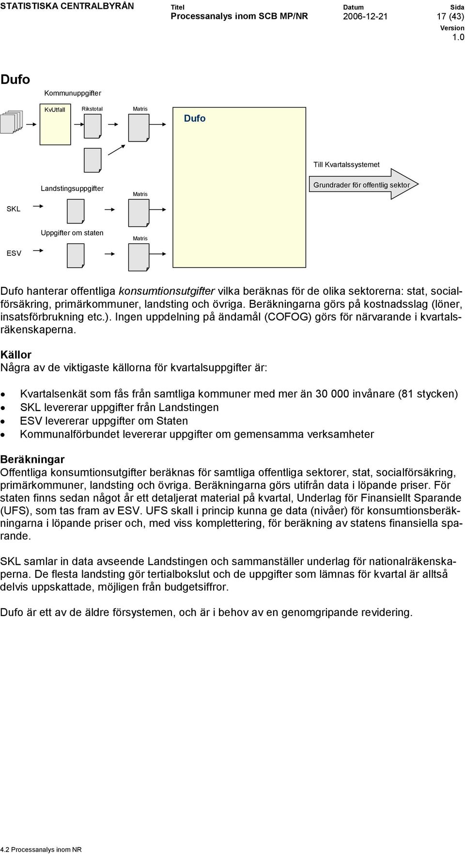 Beräkningarna görs på kostnadsslag (löner, insatsförbrukning etc.). Ingen uppdelning på ändamål (COFOG) görs för närvarande i kvartalsräkenskaperna.