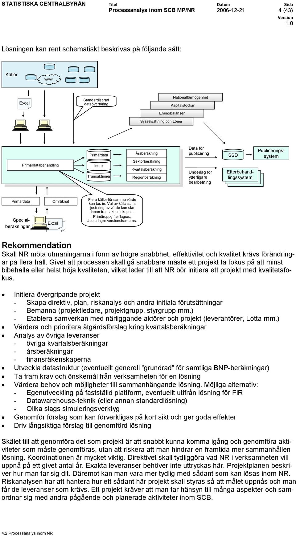 ytterligare bearbetning SSD Publiceringssystem Efterbehandlingssystem Primärdata Specialberäkningar Omräknat Excel Excel Flera källor för samma värde kan tas in.