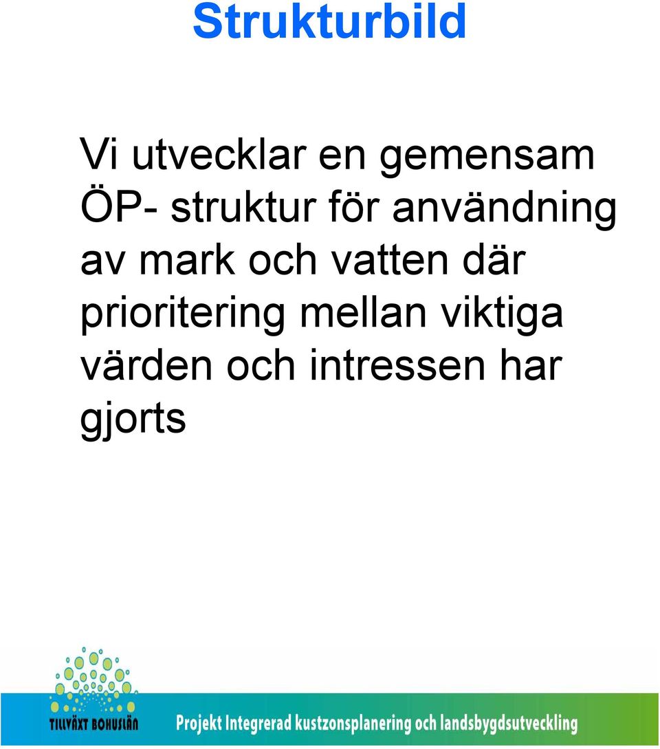 av mark och vatten där prioritering