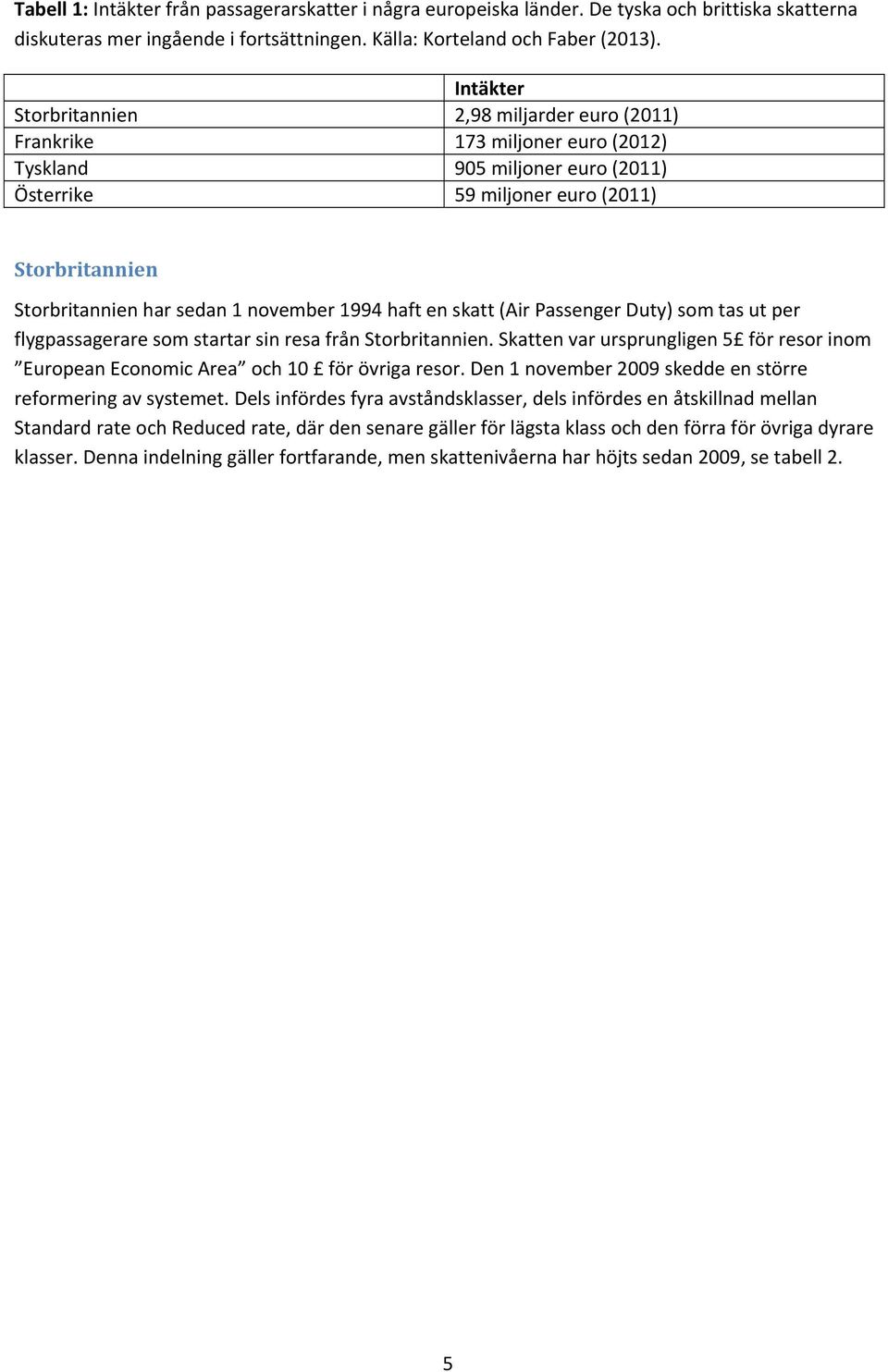 november 1994 haft en skatt (Air Passenger Duty) som tas ut per flygpassagerare som startar sin resa från Storbritannien.
