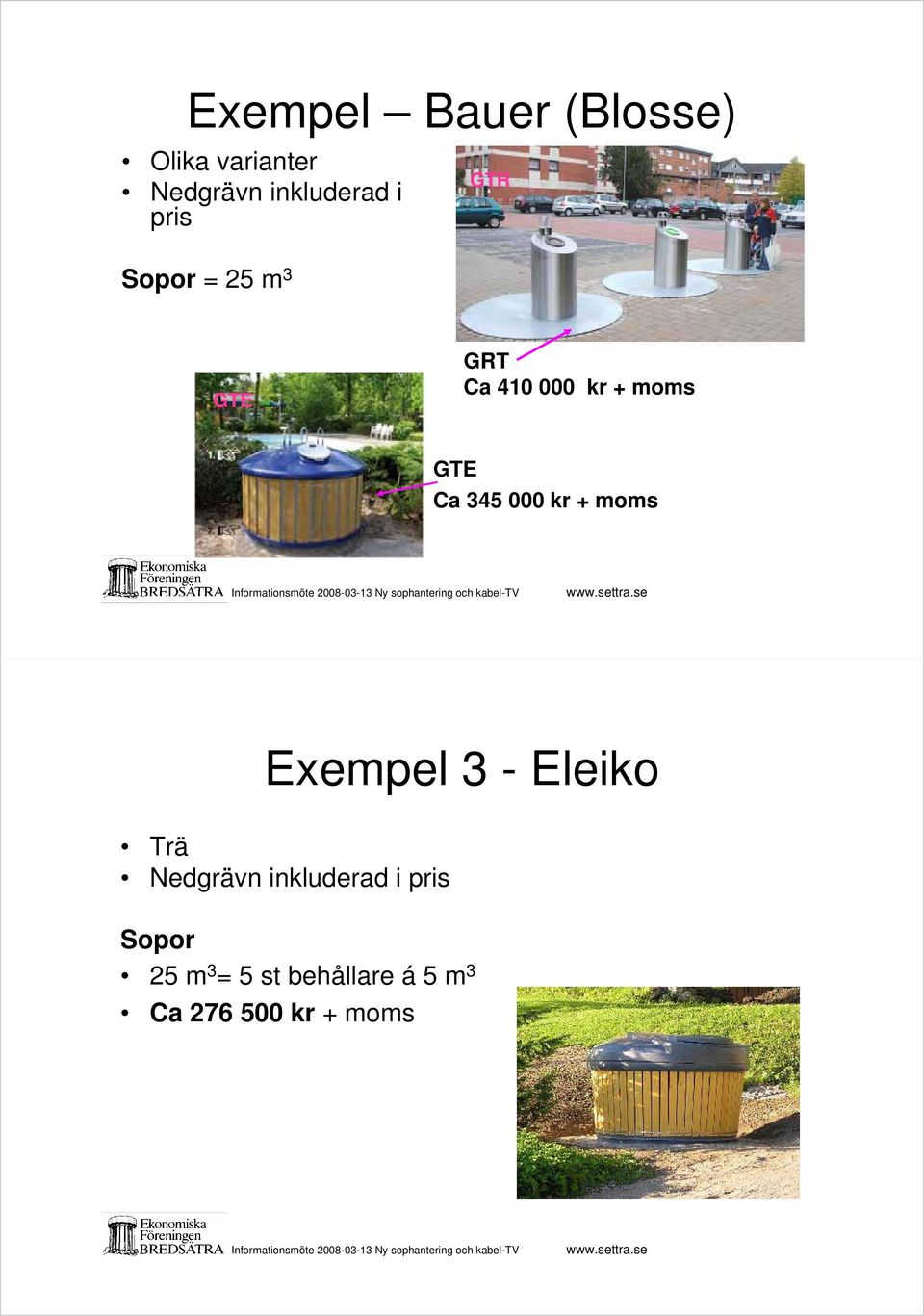 345 000 kr + moms Exempel 3 - Eleiko Trä Nedgrävn inkluderad