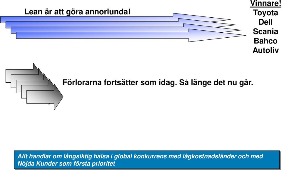 idag. Så länge det nu går.