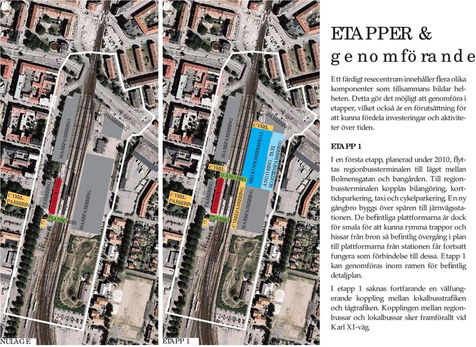 Detta gör det möjligt att genomföra i etapper, vilket också är en förutsättning för att kunna fördela investeringar och aktiviteter över tiden.