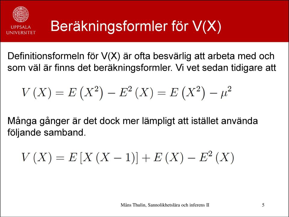 beräkningsformler.