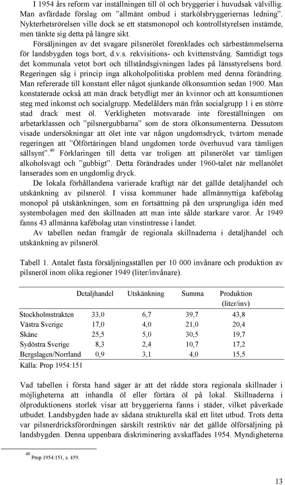 Försäljningen av det svagare pilsnerölet förenklades och särbestämmelserna för landsbygden togs bort, d.v.s. rekvisitions- och kvittenstvång.
