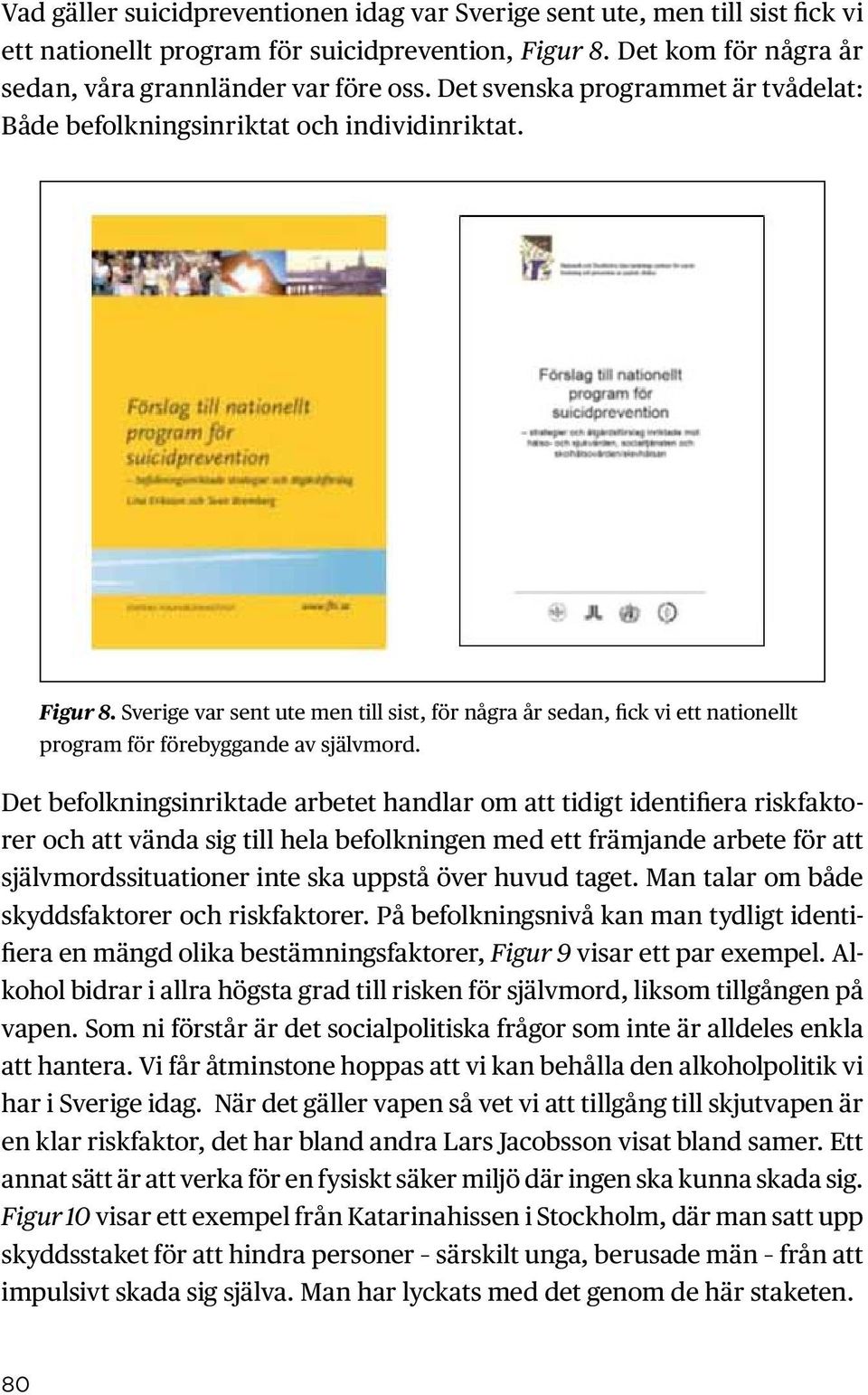 Sverige var sent ute men till sist, för några år sedan, fick vi ett nationellt program för förebyggande av självmord.