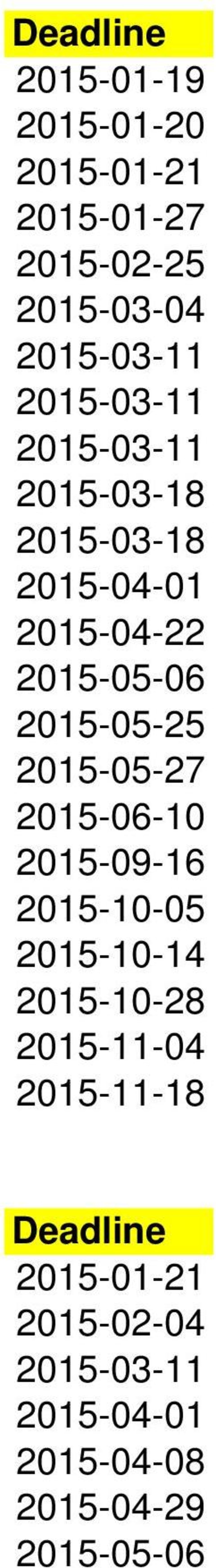 2015-05-25 2015-05-27 2015-06-10 2015-09-16 2015-10-05 2015-10-14 2015-10-28