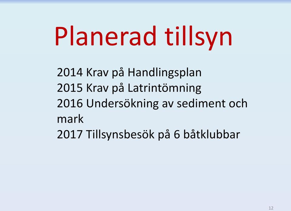 Latrintömning 2016 Undersökning av