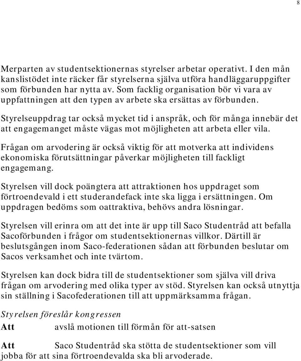 Styrelseuppdrag tar också mycket tid i anspråk, och för många innebär det att engagemanget måste vägas mot möjligheten att arbeta eller vila.