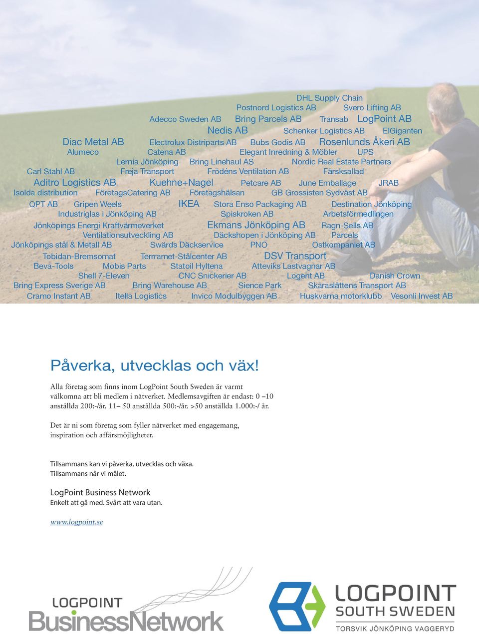 Färsksallad Aditro Logistics AB Kuehne+Nagel Petcare AB June Emballage JRAB Isolda distribution FöretagsCatering AB Företagshälsan GB Grossisten Sydväst AB QPT AB Gripen Weels IKEA Stora Enso