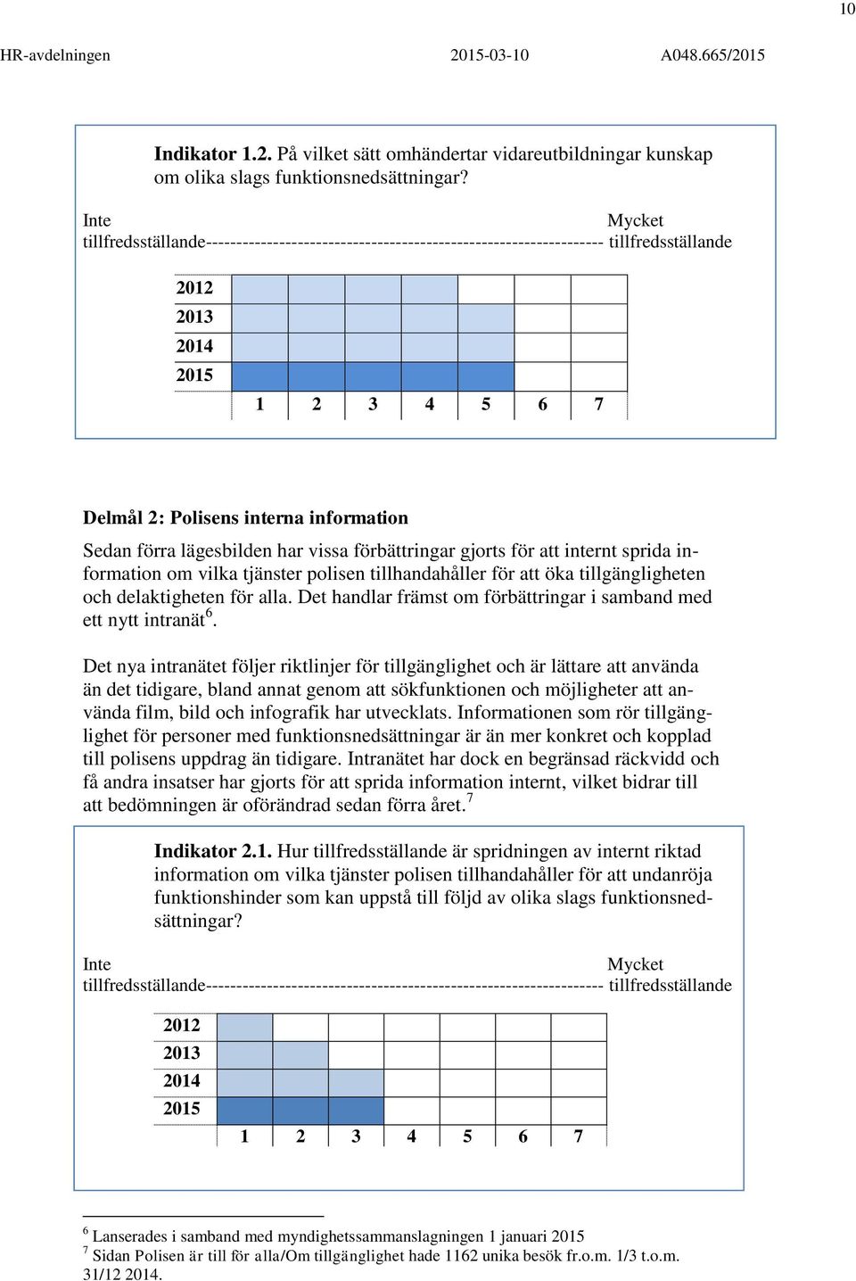 lägesbilden har vissa förbättringar gjorts för att internt sprida information om vilka tjänster polisen tillhandahåller för att öka tillgängligheten och delaktigheten för alla.