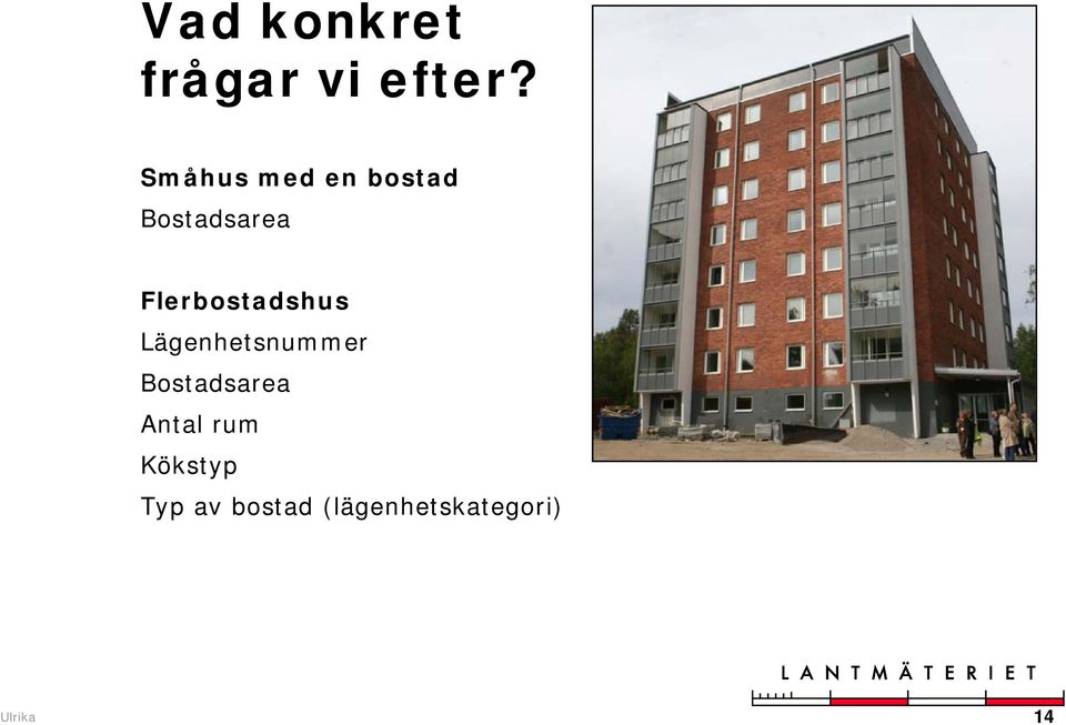 Flerbostadshus Lägenhetsnummer